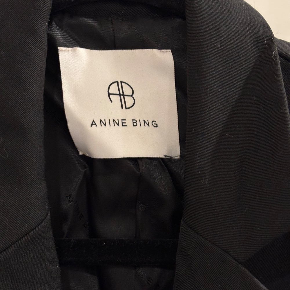 Anine Bing Quinn Blazer | Black | Size S - Picture 10 of 12